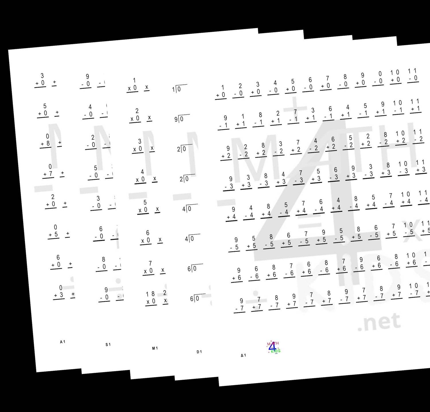 Printable Math Worksheets Collection