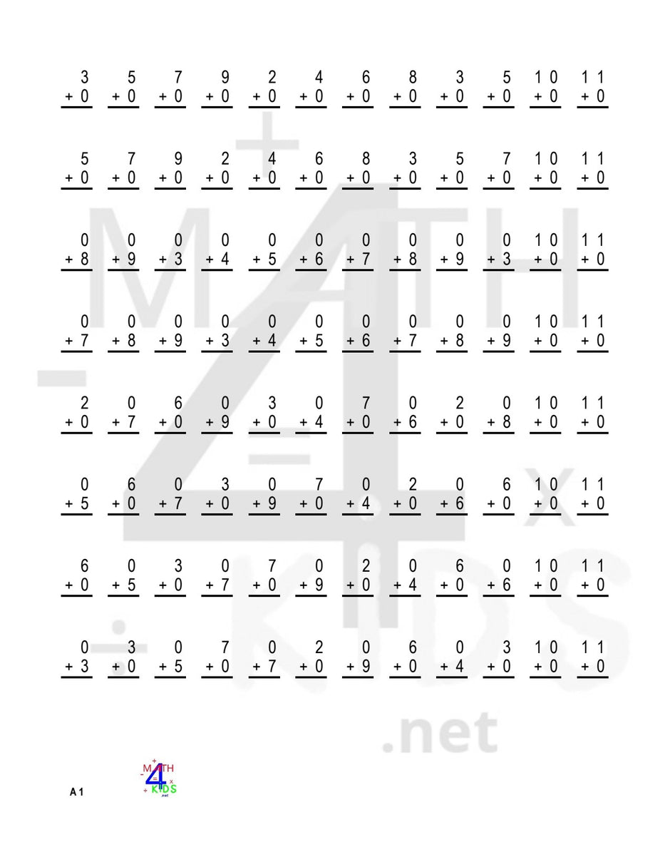 Printable Math Worksheets Collection – Math4Kids.net