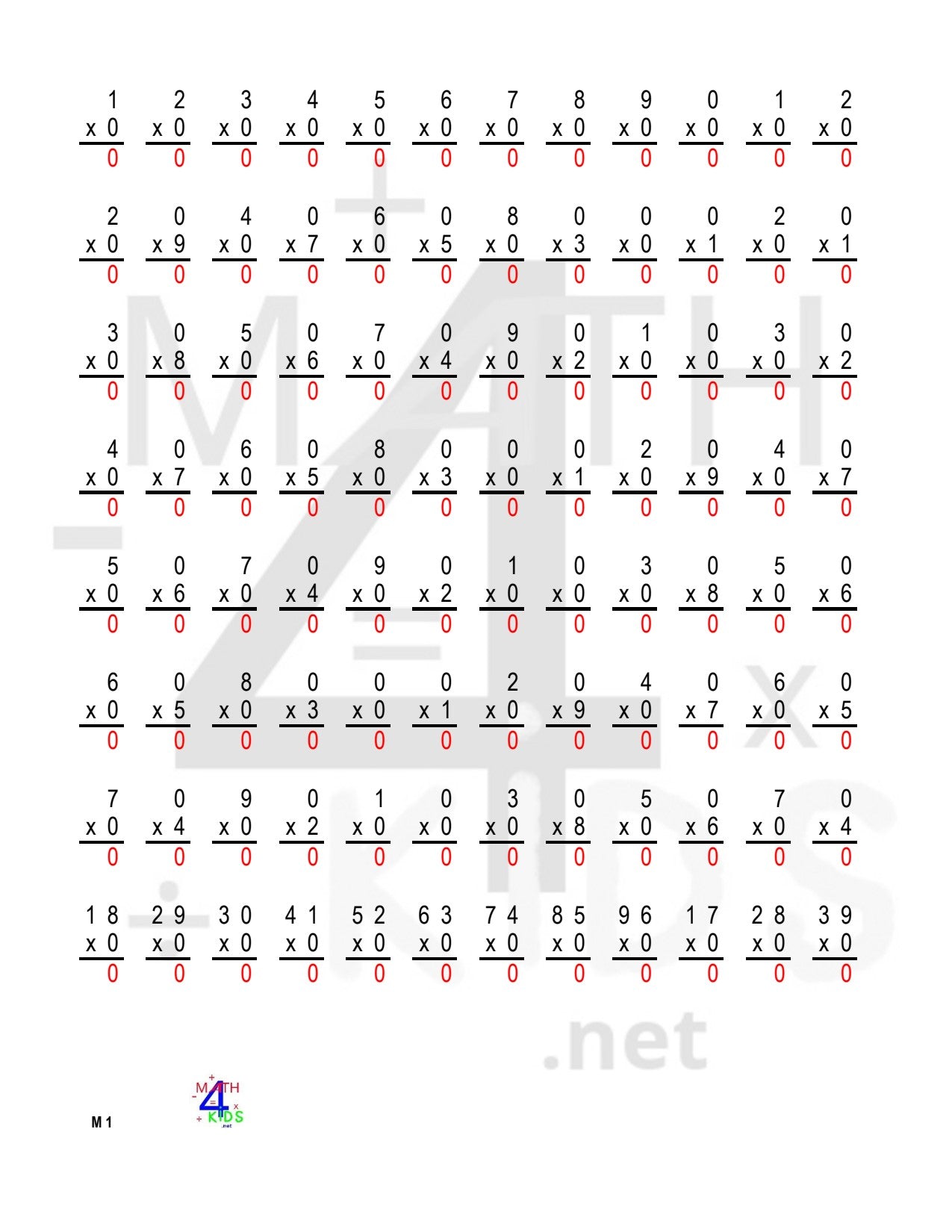 Math Multiplication Worksheets With Answers New Feature: Math